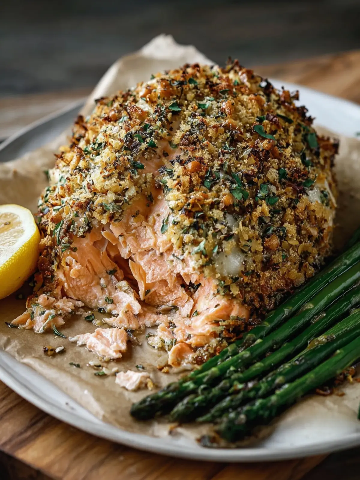 Herb Crusted Baked Salmon First Image