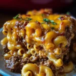 Classic Cheesy Beef Macaroni Casserole First Image