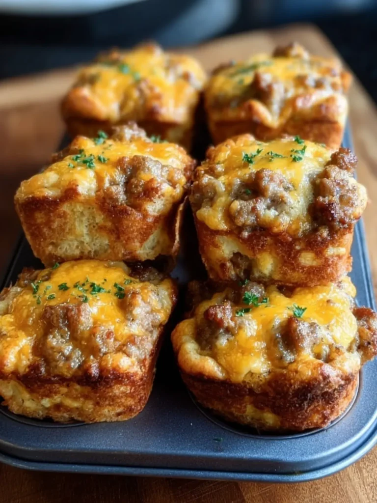 Savory Cheesy Sausage Muffins First Image