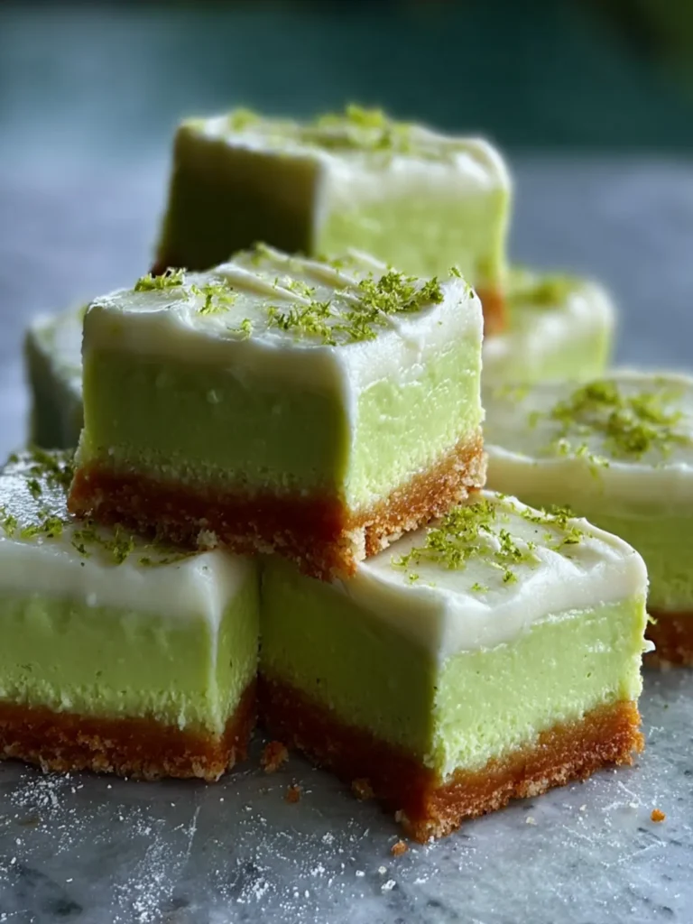 Lime Frosted Cake Bars First Image
