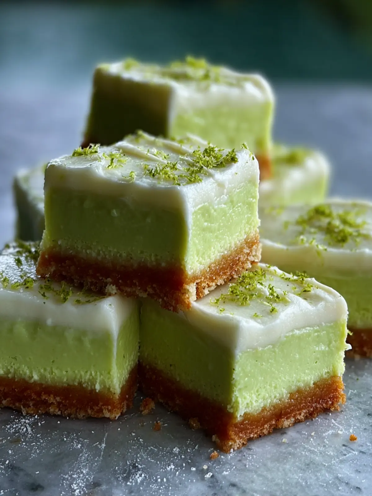 Lime Frosted Cake Bars First Image
