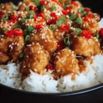 Spicy Sesame Chicken with Rice First Image