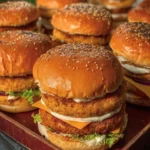 Crispy Breaded Chicken Burgers First Image
