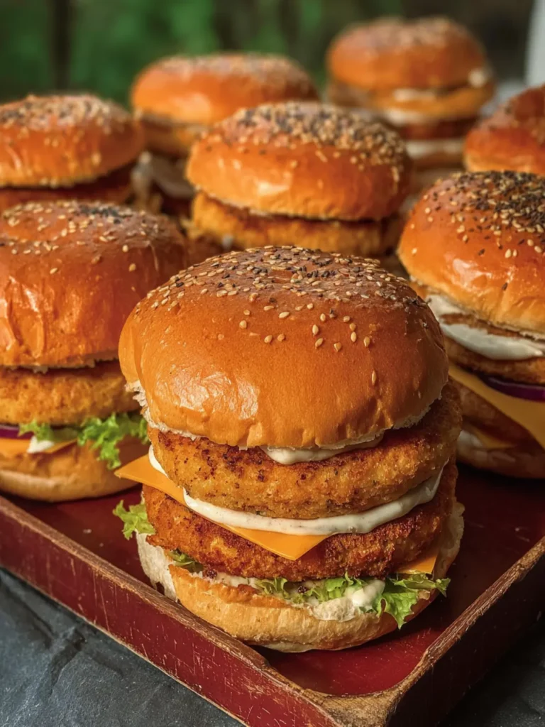 Crispy Breaded Chicken Burgers First Image