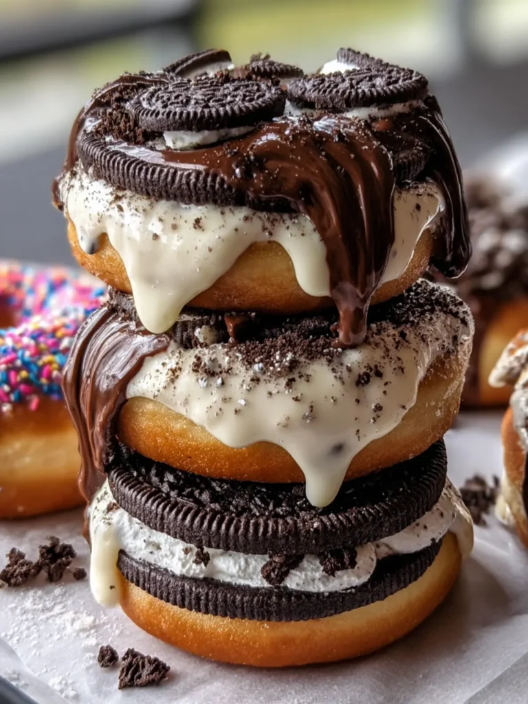 Oreo Cream-Filled Donut Tower First Image