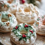 Holiday Meringue Wreath Cookies First Image