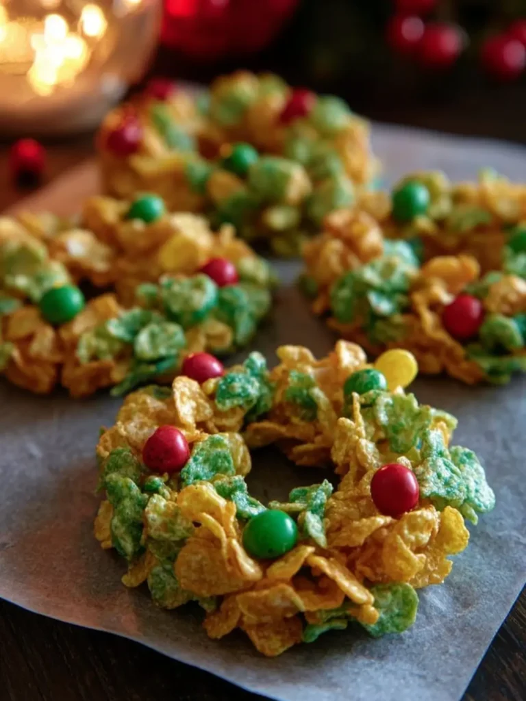 Festive Cornflake Wreath Cookies First Image
