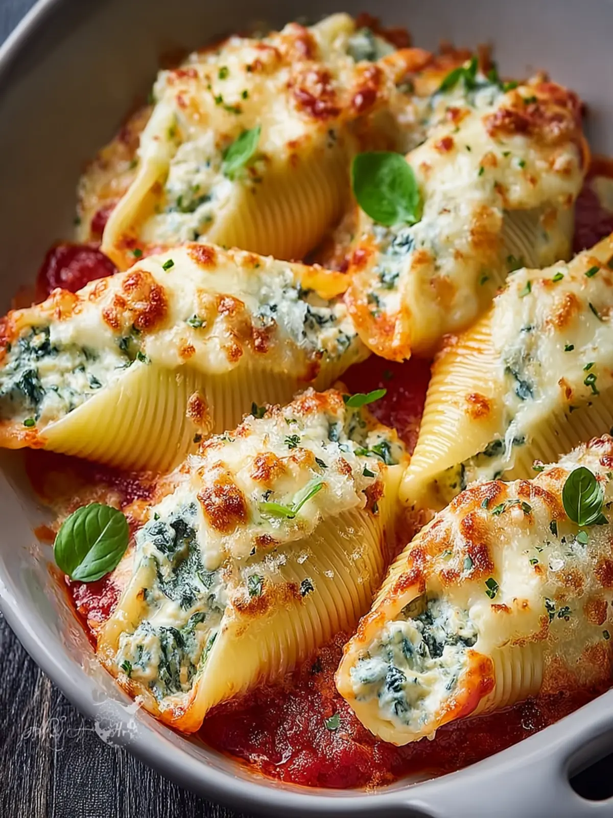 Spinach and Ricotta Stuffed Shells First Image