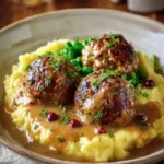 Savory Meatballs with Mashed Potatoes First Image