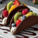 Chocolate Dessert Tacos with Fruit First Image