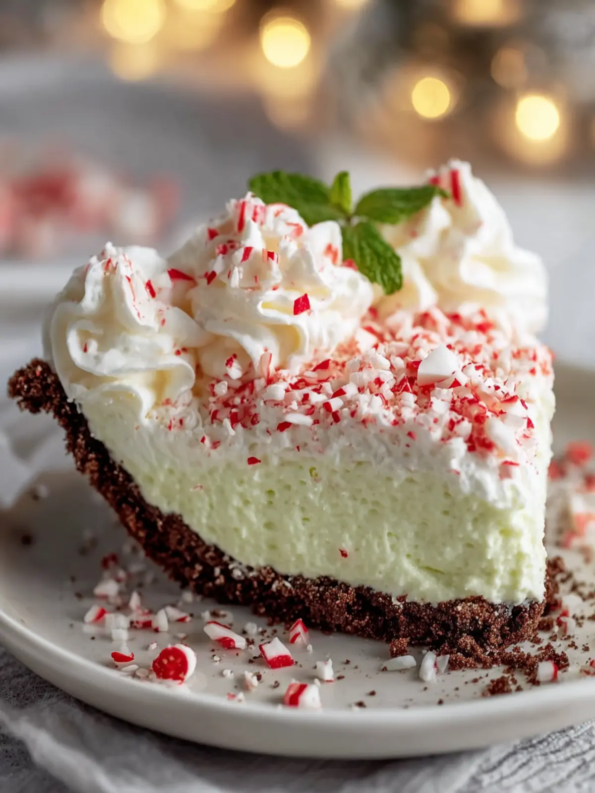 Frozen Peppermint Cream Pie First Image