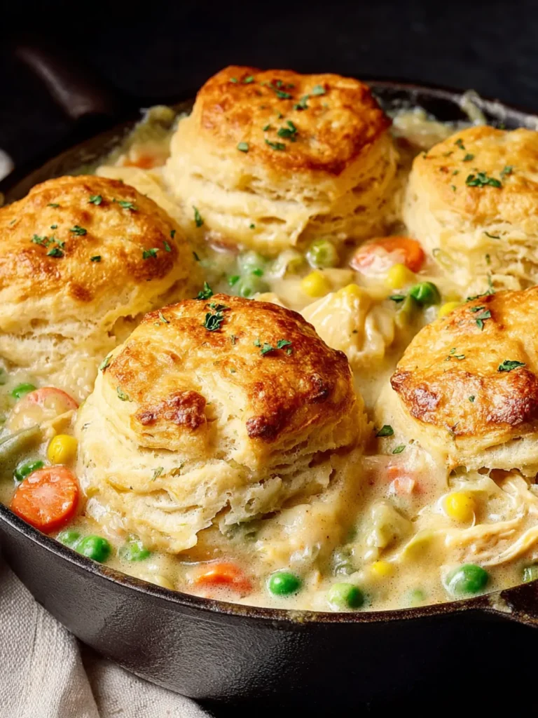 Irresistible Chicken Pot Pie with Cheddar Bay Biscuits First Image