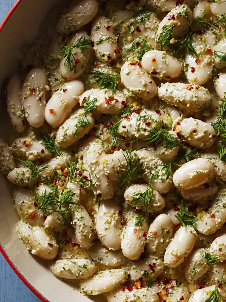 Creamy white beans with tahini, oregano and cumin – Easy Recipe First Image