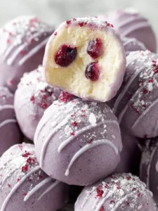 White Chocolate Blueberry Truffles First Image