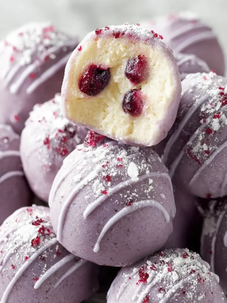 White Chocolate Blueberry Truffles First Image