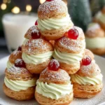 Irresistible Christmas Tree Cream Puffs for Festive Fun First Image