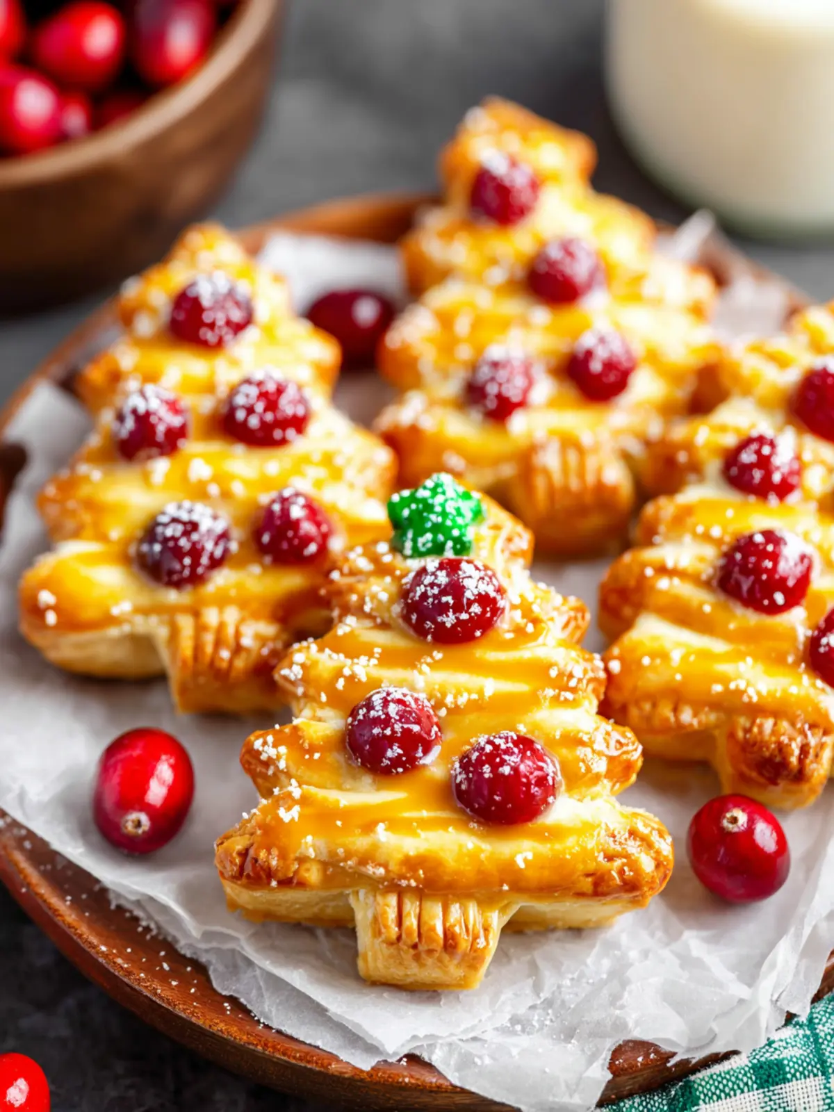 Cranberry & Orange Christmas Tree Pies First Image