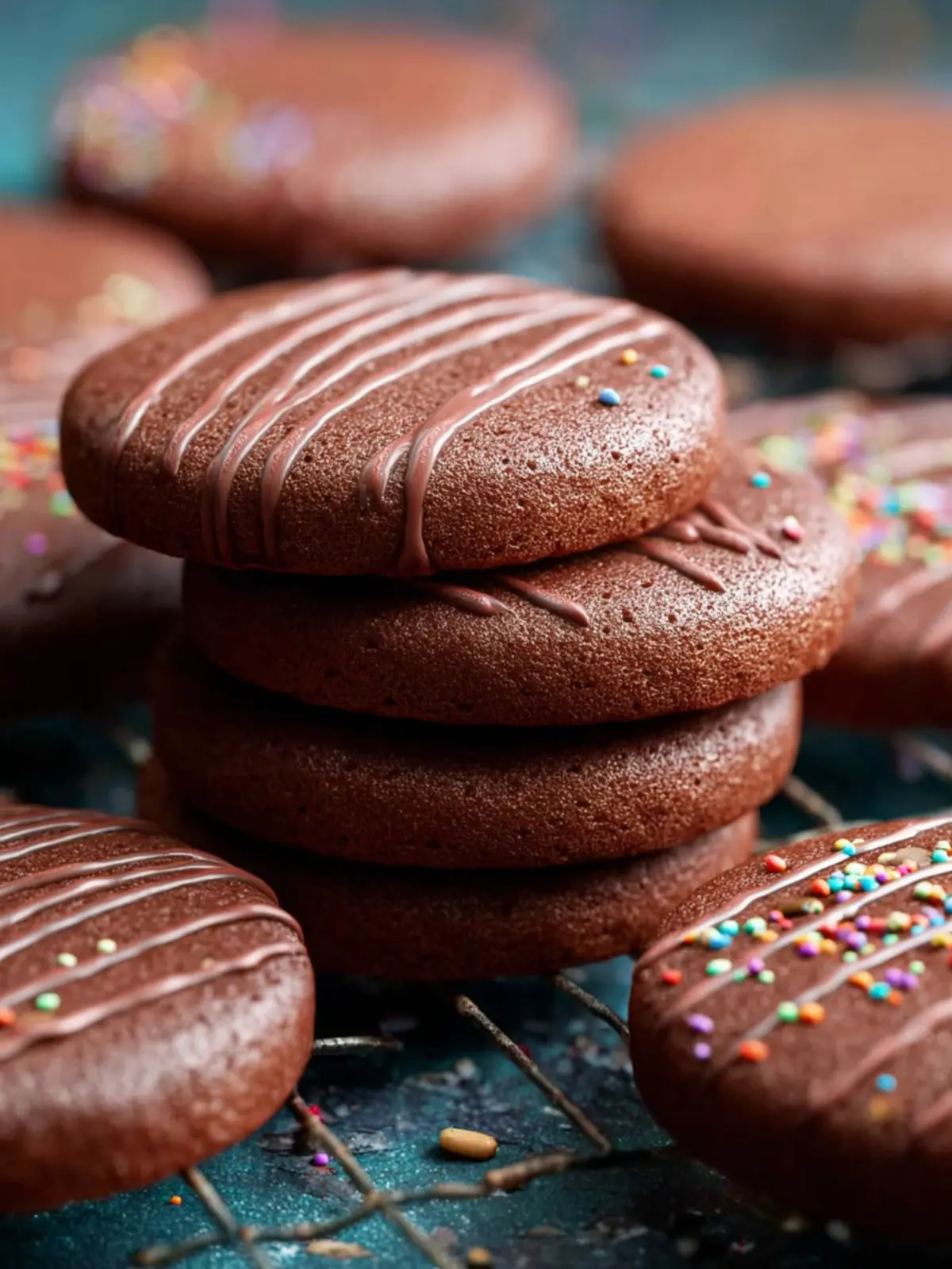 Chocolate Shortbread Cookies First Image