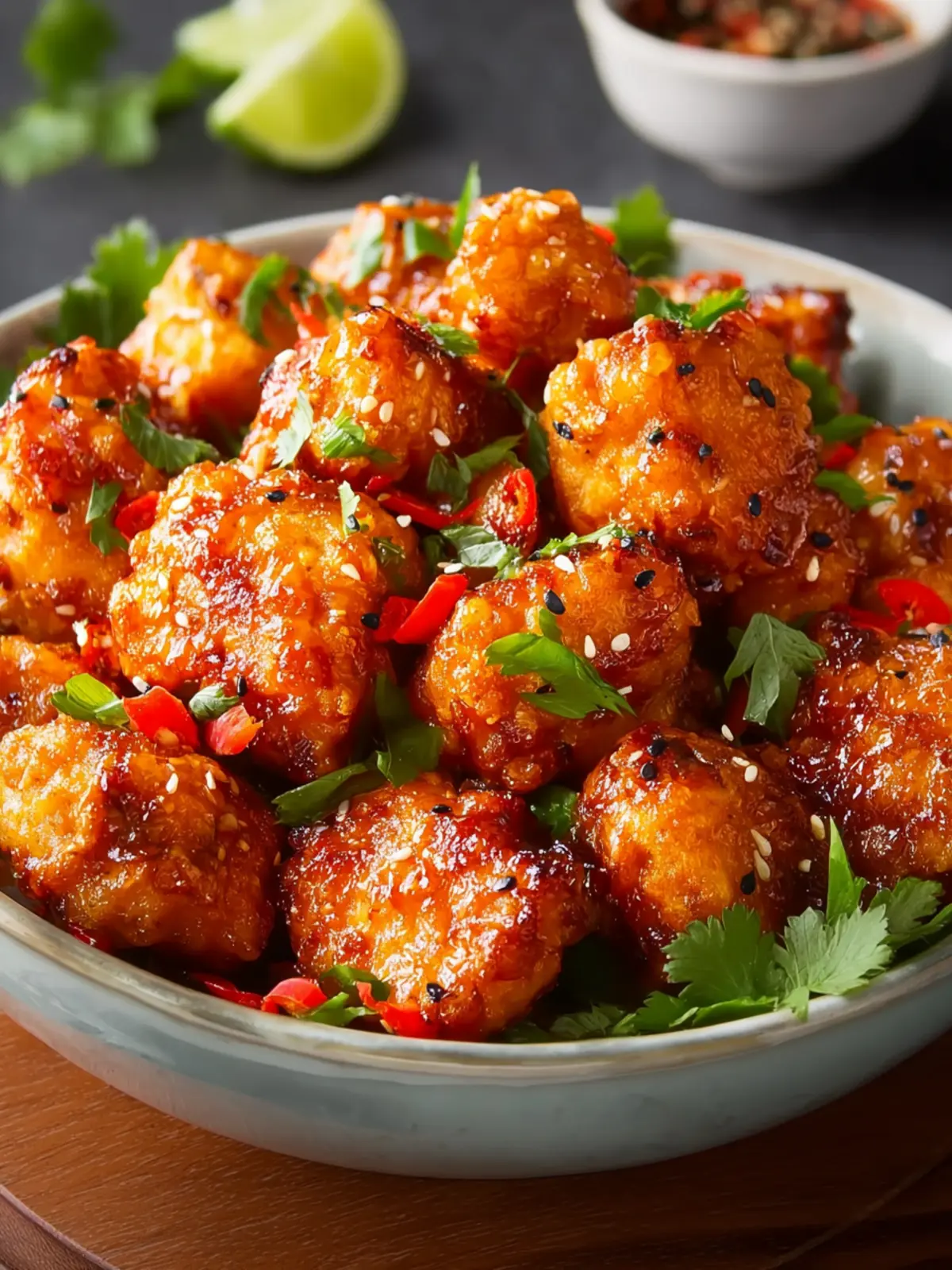Thai Chicken Bites Appetizer Recipe First Image