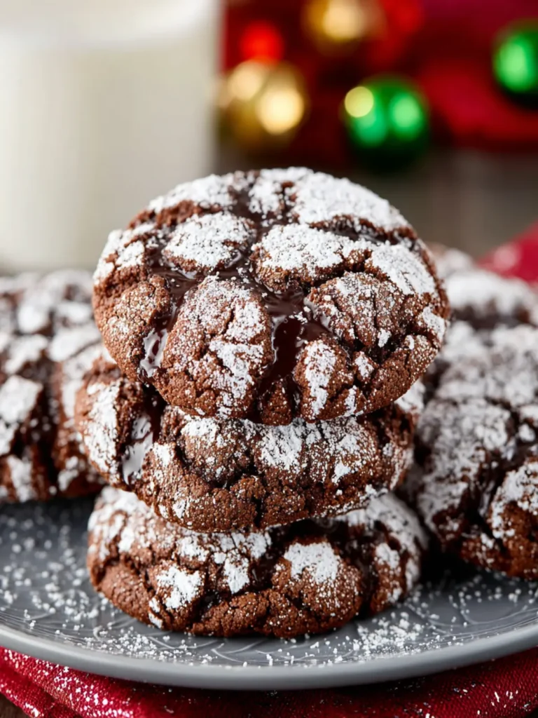 Chocolate Crinkle Cookies First Image
