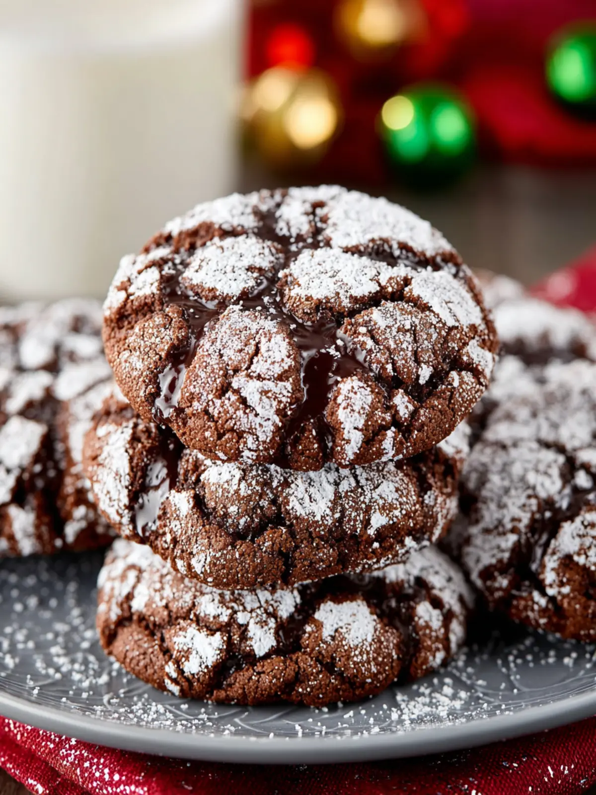 Chocolate Crinkle Cookies First Image