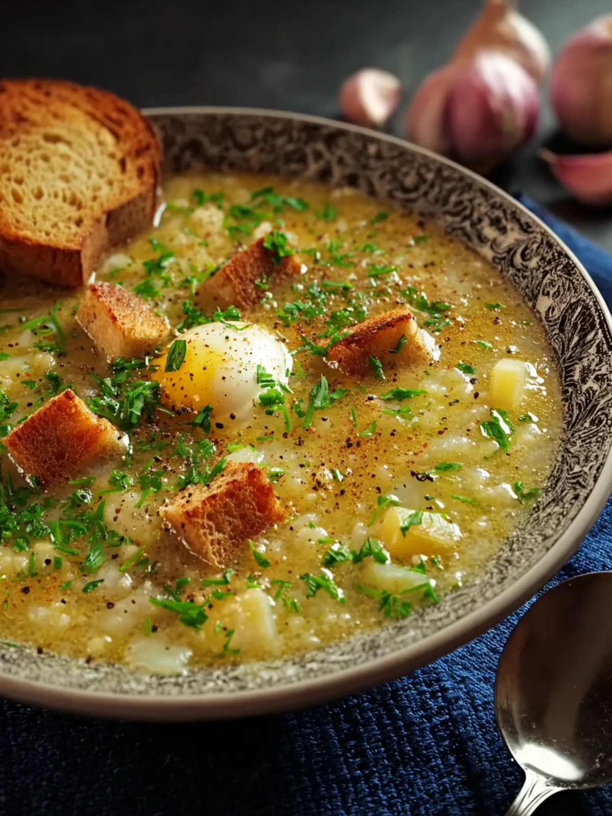 Czech Garlic Soup aka Hangover Soup: Comfort Food Delight First Image