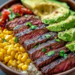 Flavor-Packed Steak Avocado Corn Bowl Recipe Delight First Image