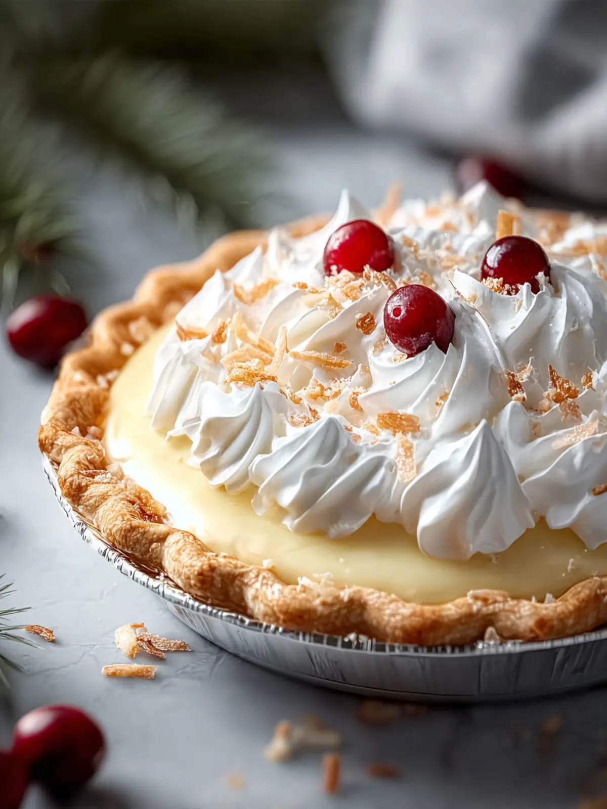 White Christmas Pie Recipe First Image