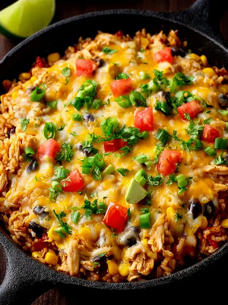 Cheesy Chicken Burrito Skillet First Image