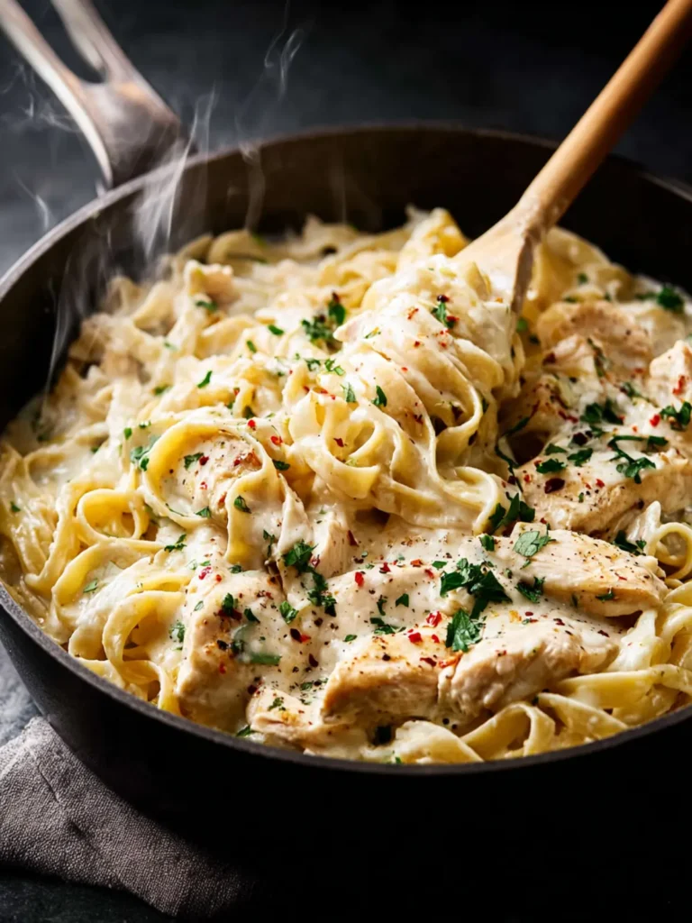 Creamy One-Pan Skinny Chicken Alfredo First Image