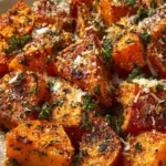 Roasted Sweet Potatoes with Garlic and Parmesan First Image