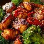 Spicy Sweet Honey Sriracha Chicken Broccoli Bowls First Image
