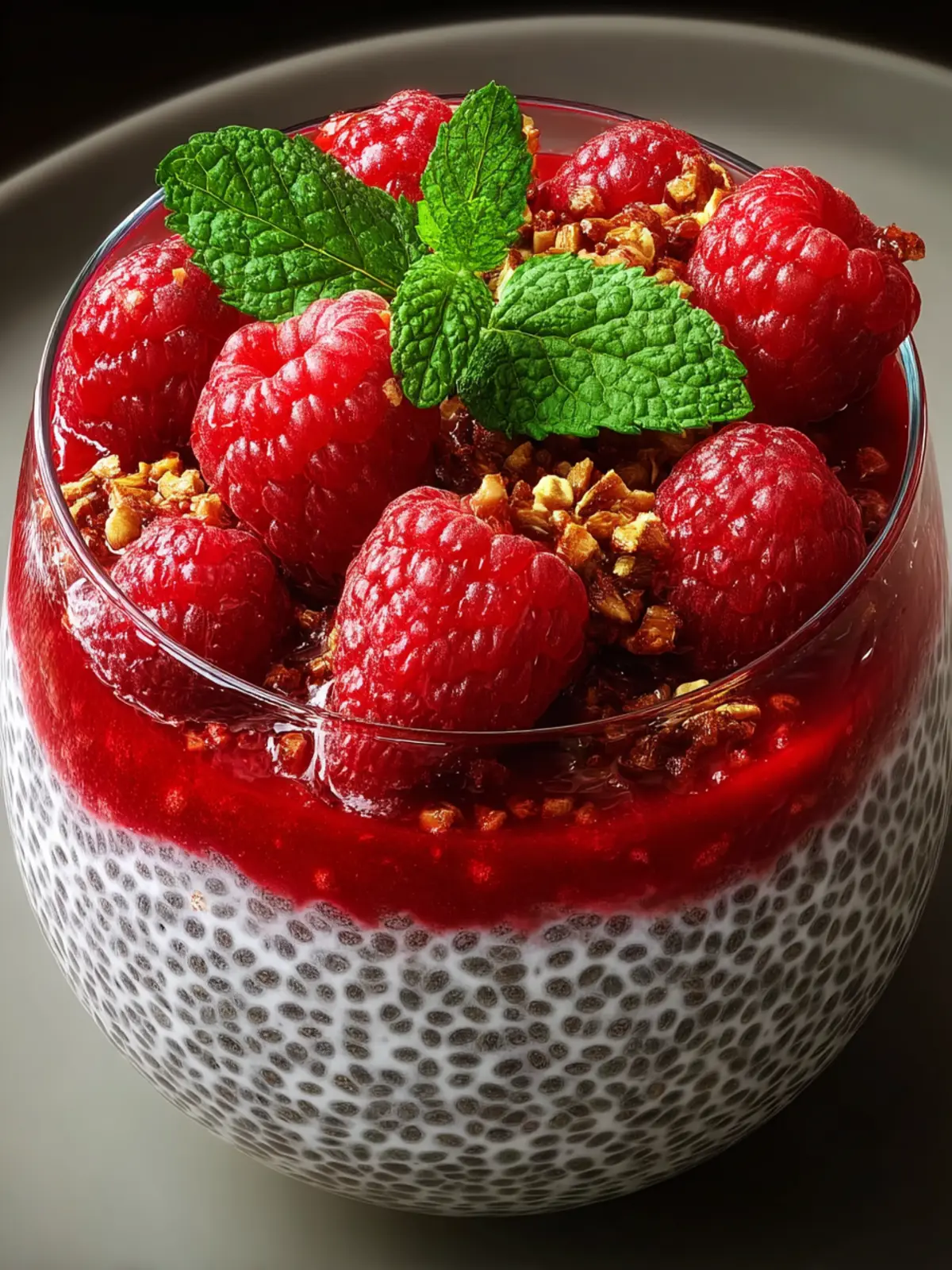 Vegan Raspberry Chia Pudding First Image