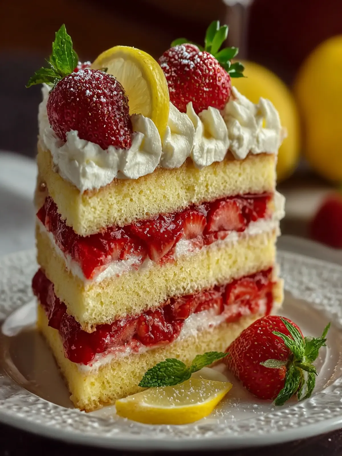 Strawberry Lemon Layer Cake: A Delightful Recipe! First Image