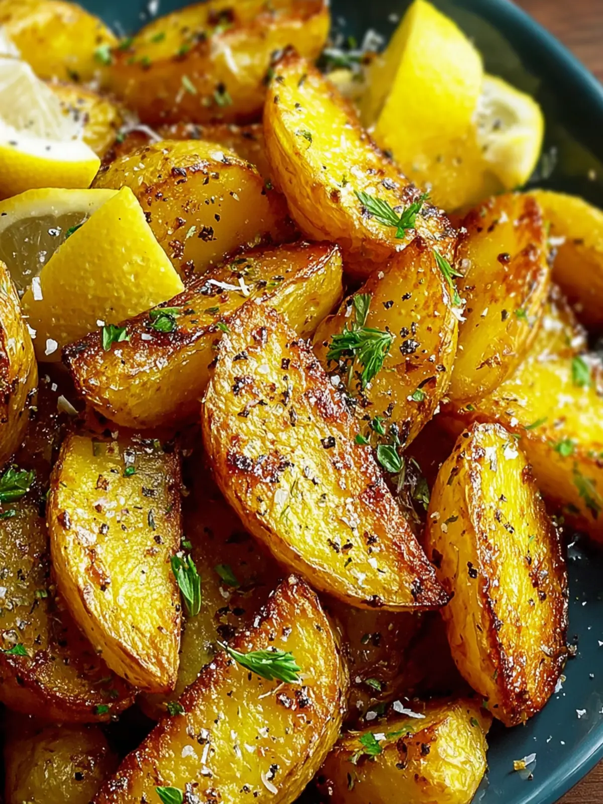 Simple Crispy Greek Lemon Potatoes First Image