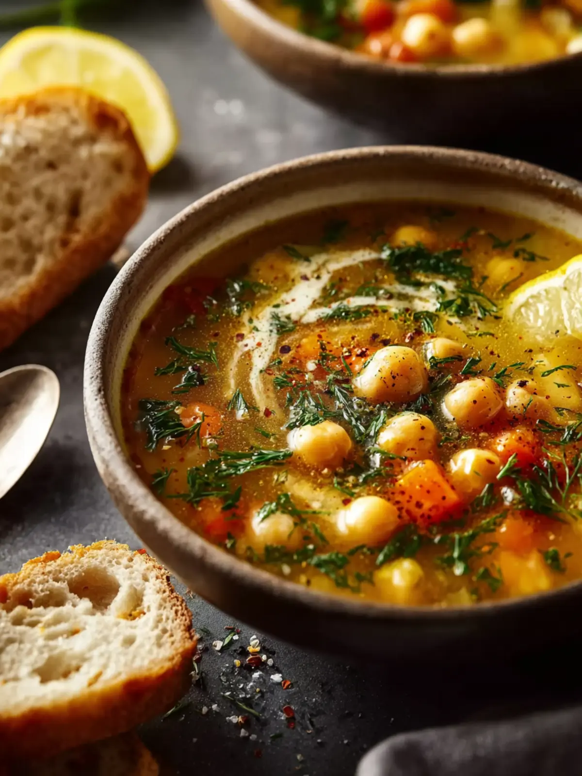 Greek Chickpea Soup (Revithia) First Image
