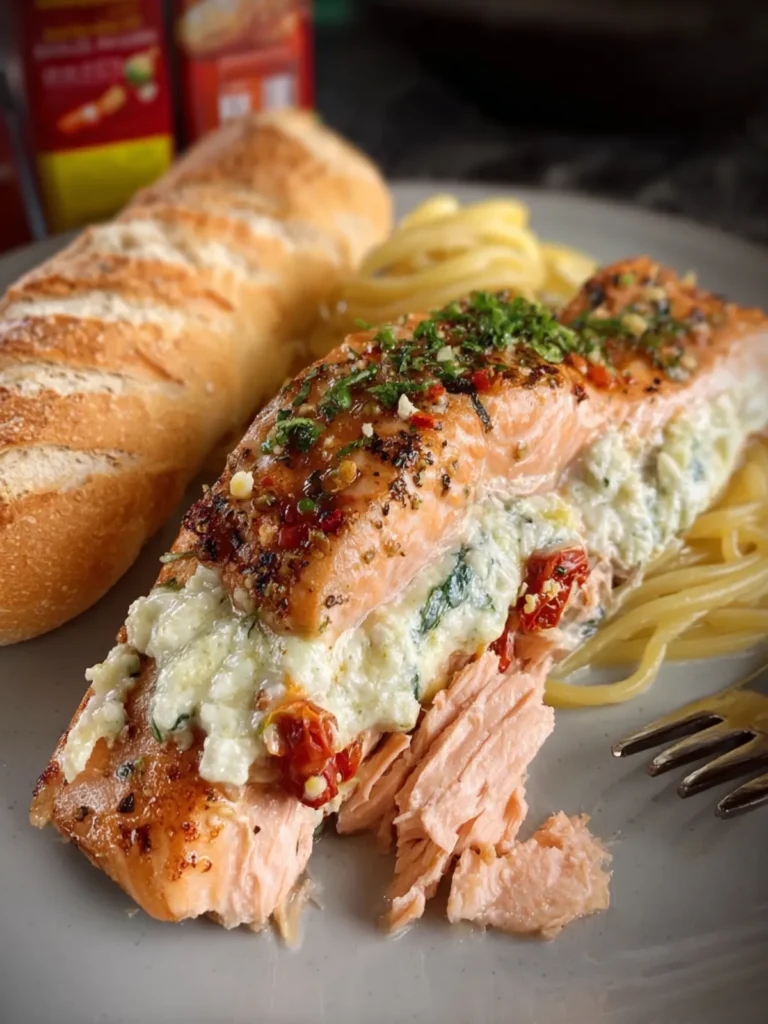 Lemon Ricotta Stuffed Salmon First Image