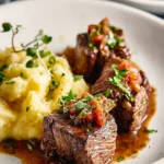 Steak Bites with Smashed Potatoes: Juicy and Flavorful De... First Image