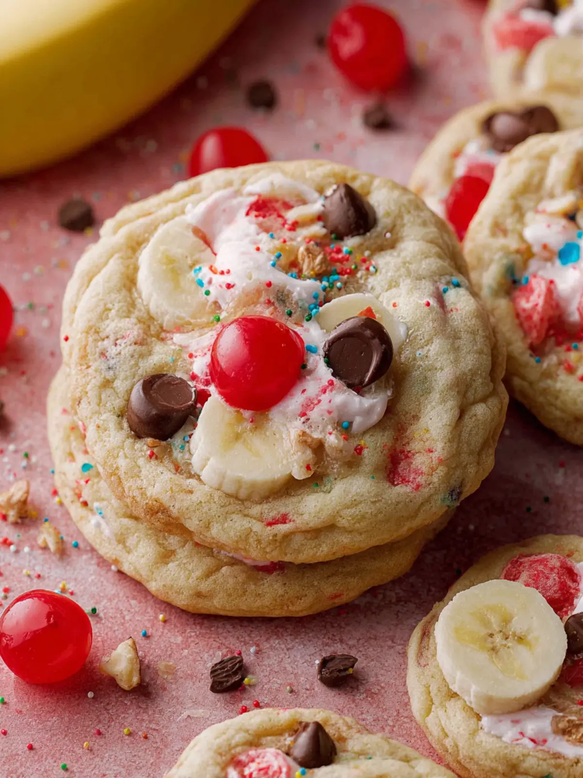 Banana Split Cake Mix Cookies First Image