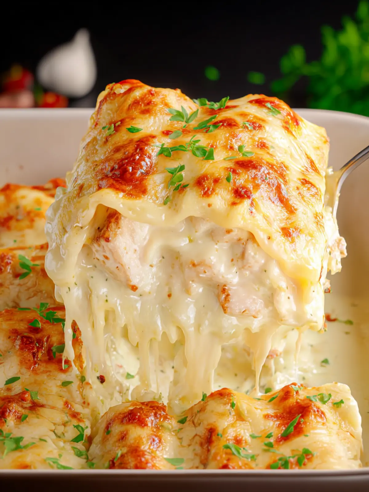 Chicken Alfredo Lasagna Rollups First Image