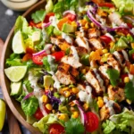 Chopped Southwest Chicken Salad with a Tahini Lime Dressing First Image