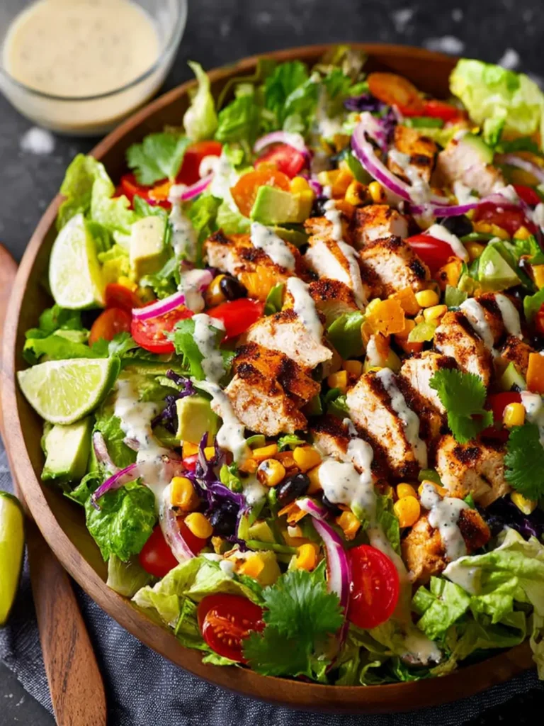 Chopped Southwest Chicken Salad with a Tahini Lime Dressing First Image