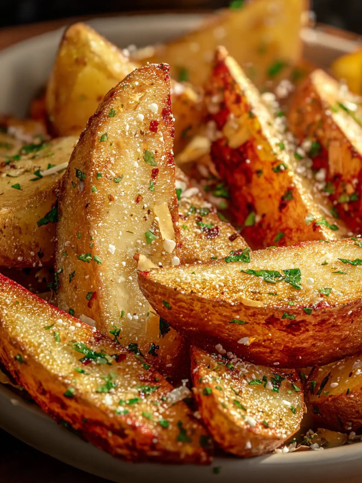 Garlic Parmesan Potato Wedges First Image
