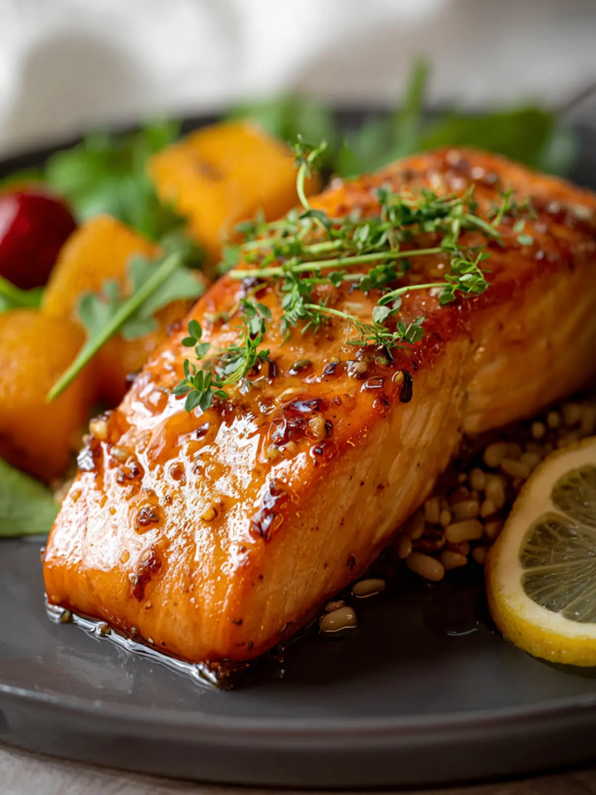 Maple Dijon Glazed Salmon (Air Fryer, Ready In 15 Minutes!) First Image