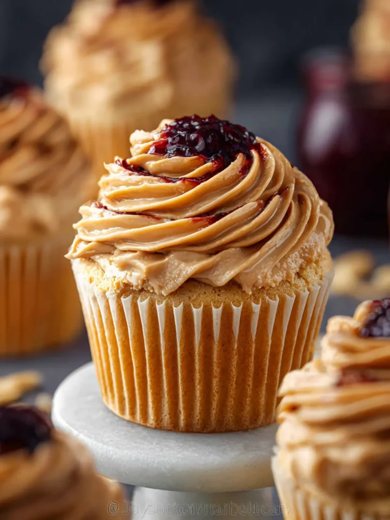 Peanut Butter and Jelly Cupcakes First Image