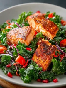 Cajun Salmon Kale Salad First Image