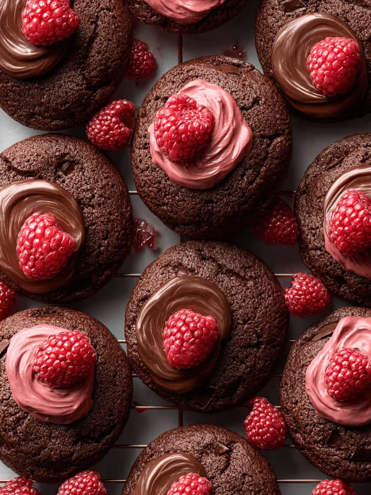 chocolate raspberry cookies First Image